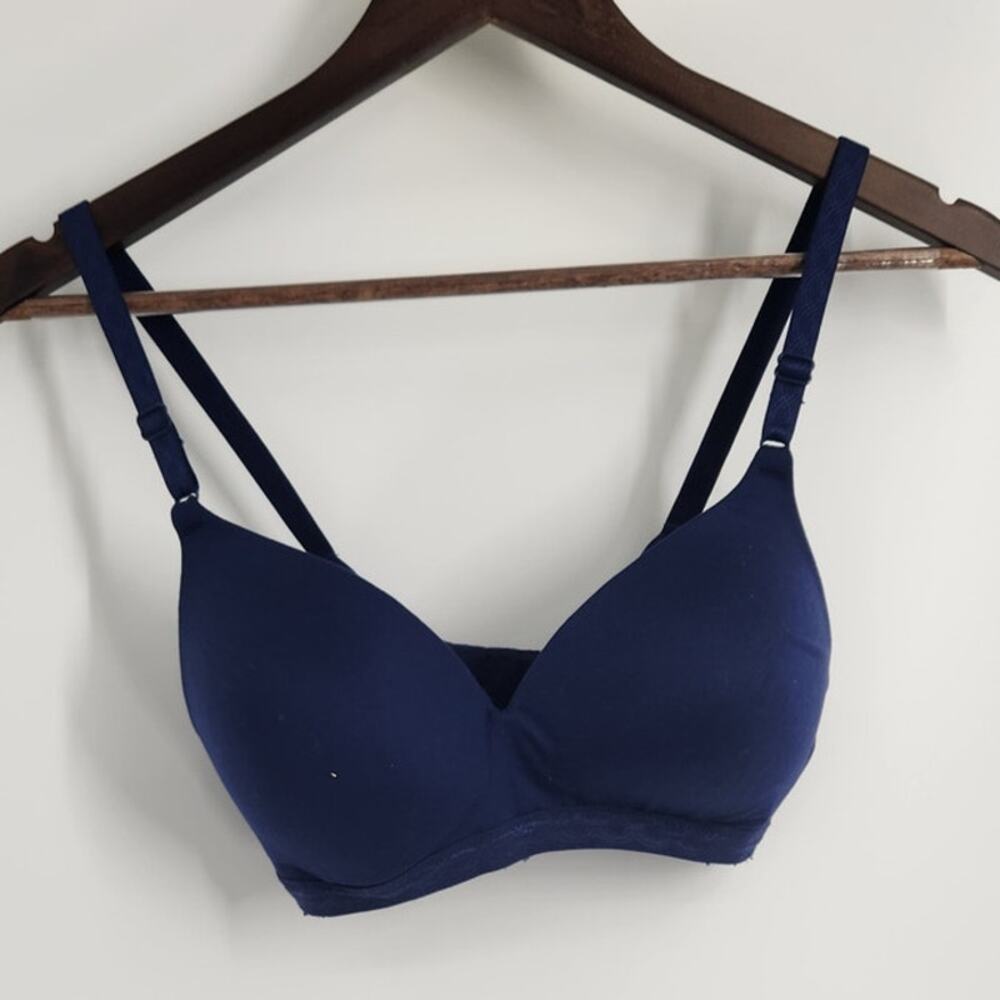 Warners Navy Blue Bra - Size 34C